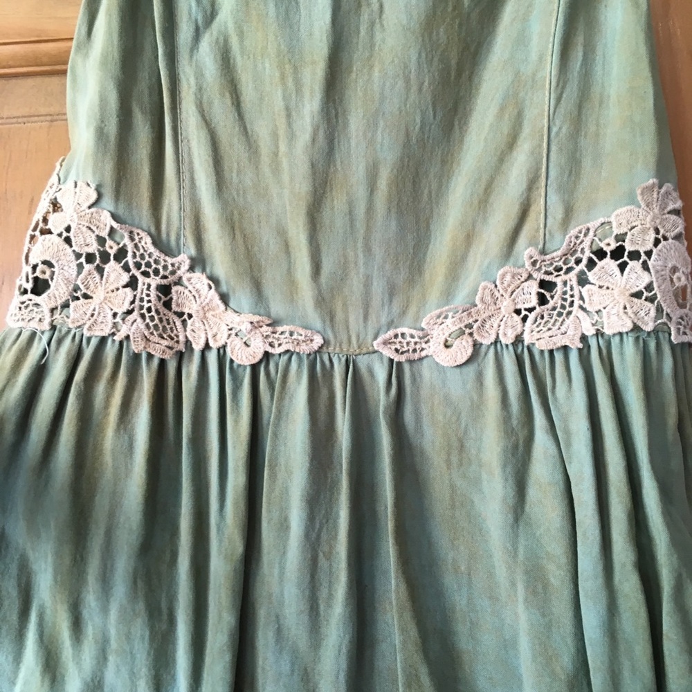 Hand Dyed Altered Green Dress